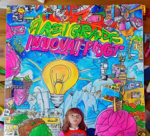 奇思妙想绘科技，一年级创新手抄报点亮童心的小火花